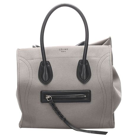 celine luggage handbag canvas and leather mini|celine phantom luggage.